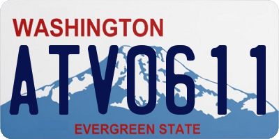 WA license plate ATV0611