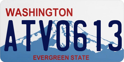 WA license plate ATV0613