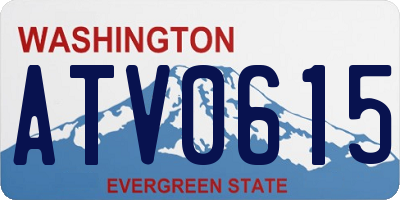 WA license plate ATV0615