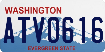 WA license plate ATV0616