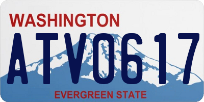 WA license plate ATV0617