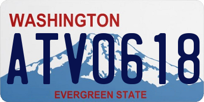 WA license plate ATV0618