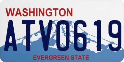 WA license plate ATV0619