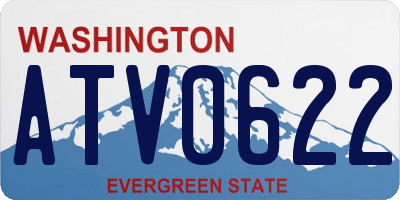 WA license plate ATV0622