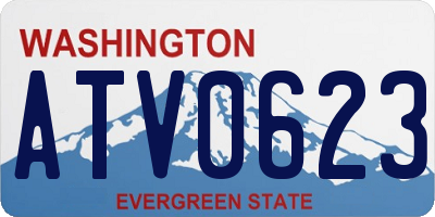 WA license plate ATV0623