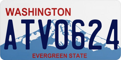 WA license plate ATV0624