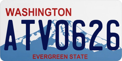 WA license plate ATV0626