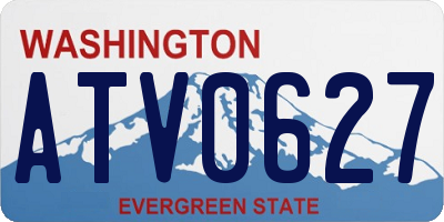 WA license plate ATV0627
