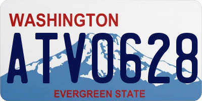 WA license plate ATV0628