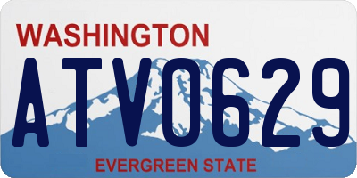 WA license plate ATV0629