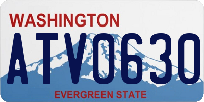 WA license plate ATV0630