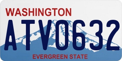 WA license plate ATV0632