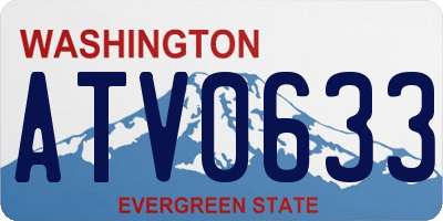 WA license plate ATV0633