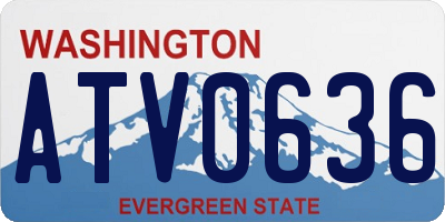 WA license plate ATV0636