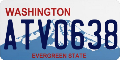 WA license plate ATV0638