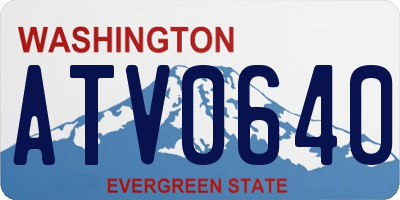 WA license plate ATV0640