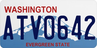 WA license plate ATV0642