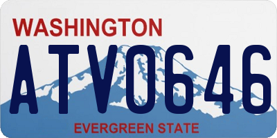 WA license plate ATV0646