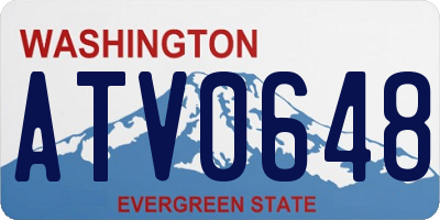 WA license plate ATV0648