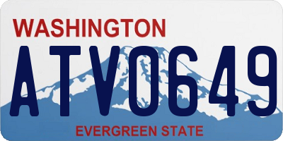 WA license plate ATV0649