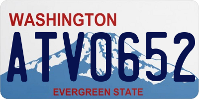 WA license plate ATV0652