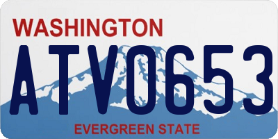 WA license plate ATV0653