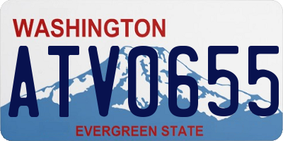 WA license plate ATV0655