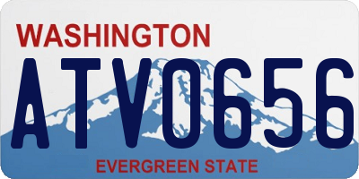 WA license plate ATV0656