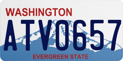 WA license plate ATV0657