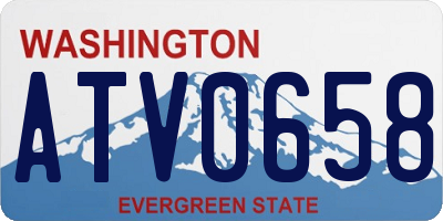WA license plate ATV0658