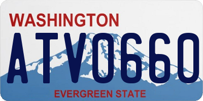 WA license plate ATV0660