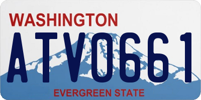 WA license plate ATV0661