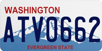 WA license plate ATV0662