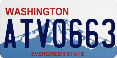 WA license plate ATV0663