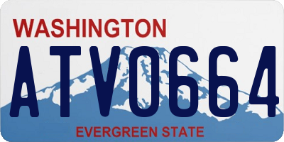 WA license plate ATV0664