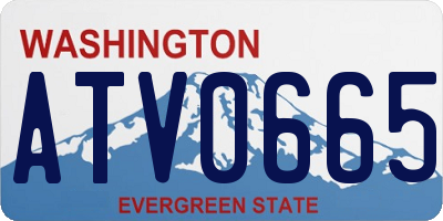 WA license plate ATV0665