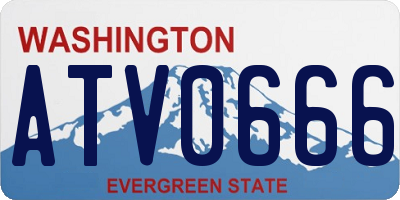 WA license plate ATV0666