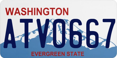 WA license plate ATV0667