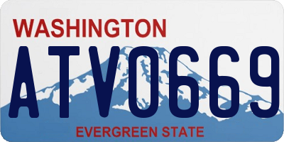 WA license plate ATV0669