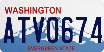 WA license plate ATV0674