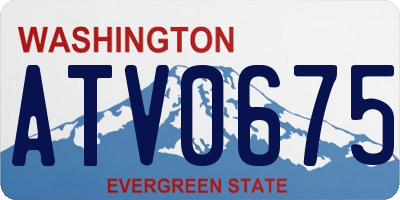 WA license plate ATV0675