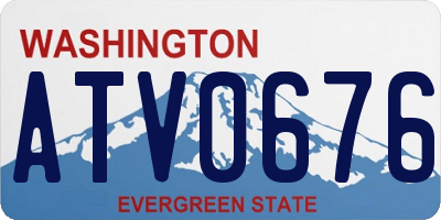 WA license plate ATV0676