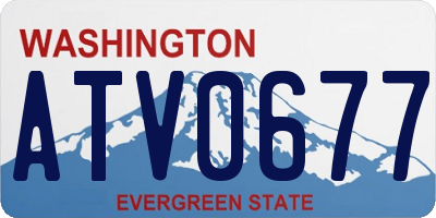 WA license plate ATV0677