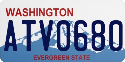 WA license plate ATV0680