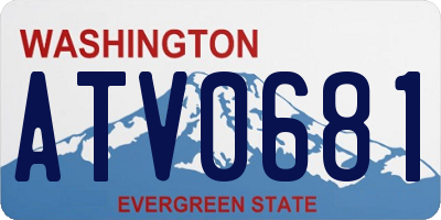 WA license plate ATV0681
