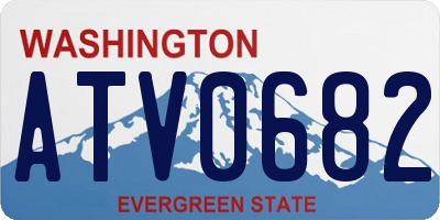 WA license plate ATV0682