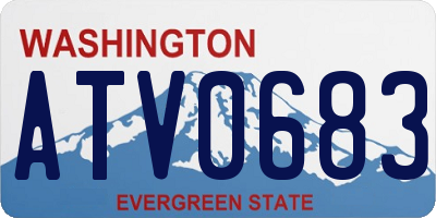 WA license plate ATV0683