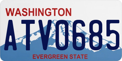 WA license plate ATV0685