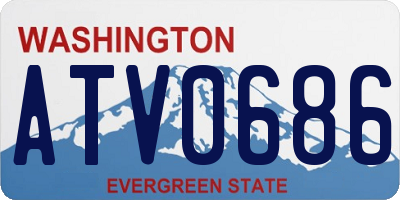WA license plate ATV0686