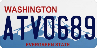 WA license plate ATV0689